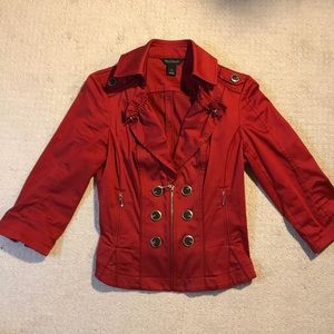 White House Black Market red jacket